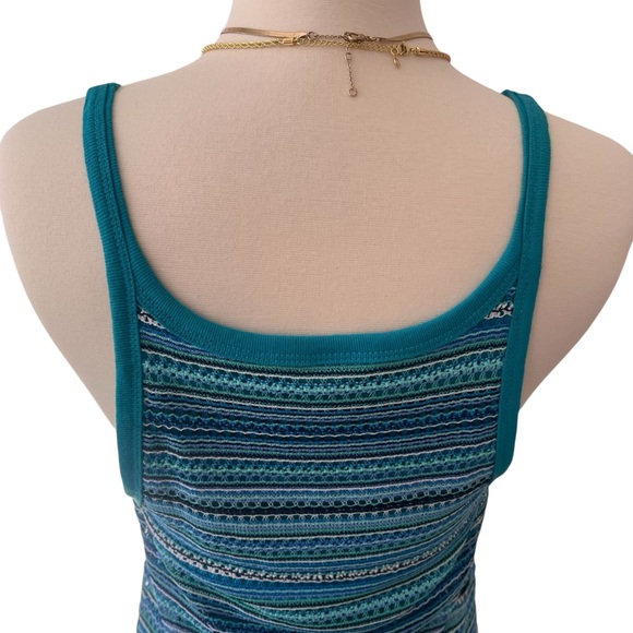 Vintage Y2K No Boundaries blue stripe knit maxi tank dress Junior's M - Picture 7 of 15
